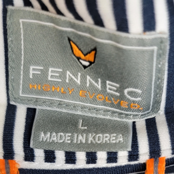 Fennec Mens Quarter-Zip Pullover Stretch Stripe Size Large - Picture 3 of 7